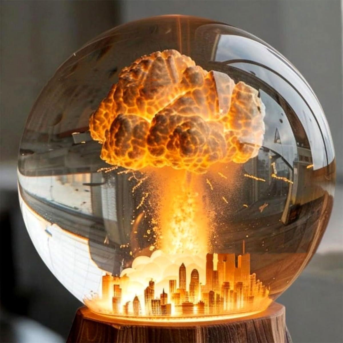 3D Mushroom Cloud Explosion Lamp – Unique Atomic Bomb LED Night Light