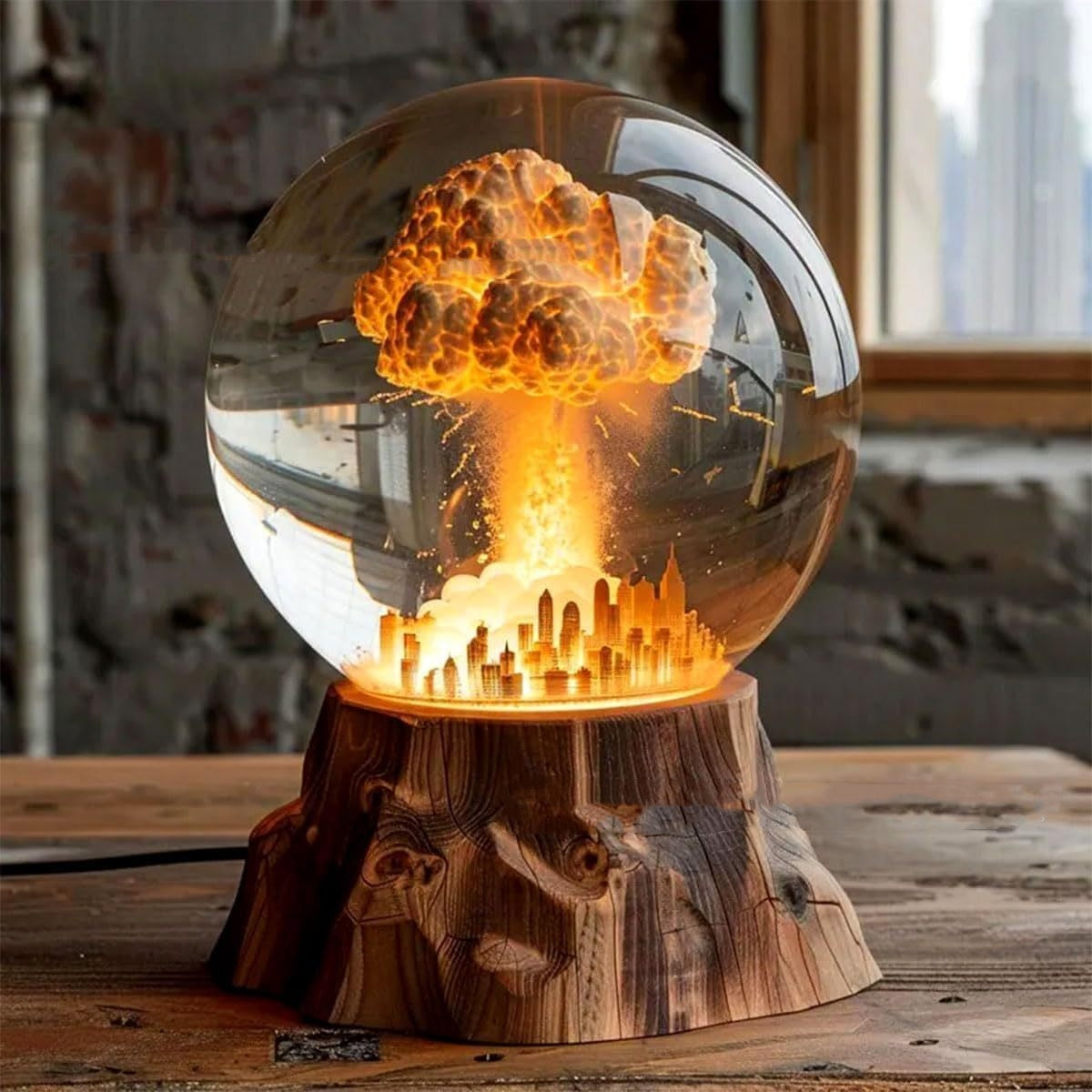 3D Mushroom Cloud Explosion Lamp – Unique Atomic Bomb LED Night Light