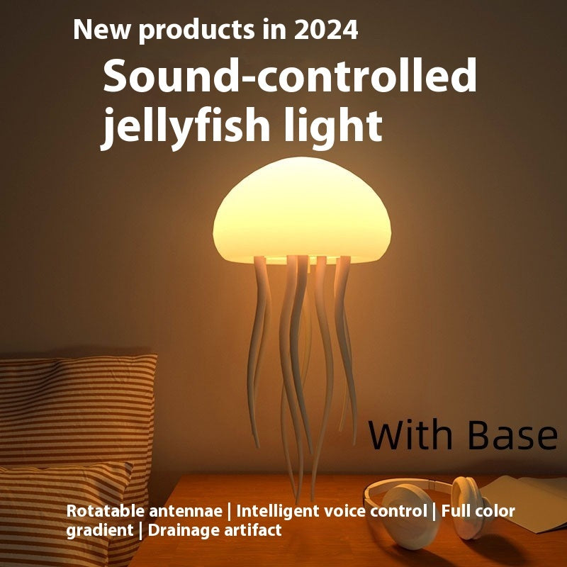 Relaxing LED Jellyfish Lamp – Mesmerizing Mood Light & Smart Night Lamp for Bedroom or Living Room