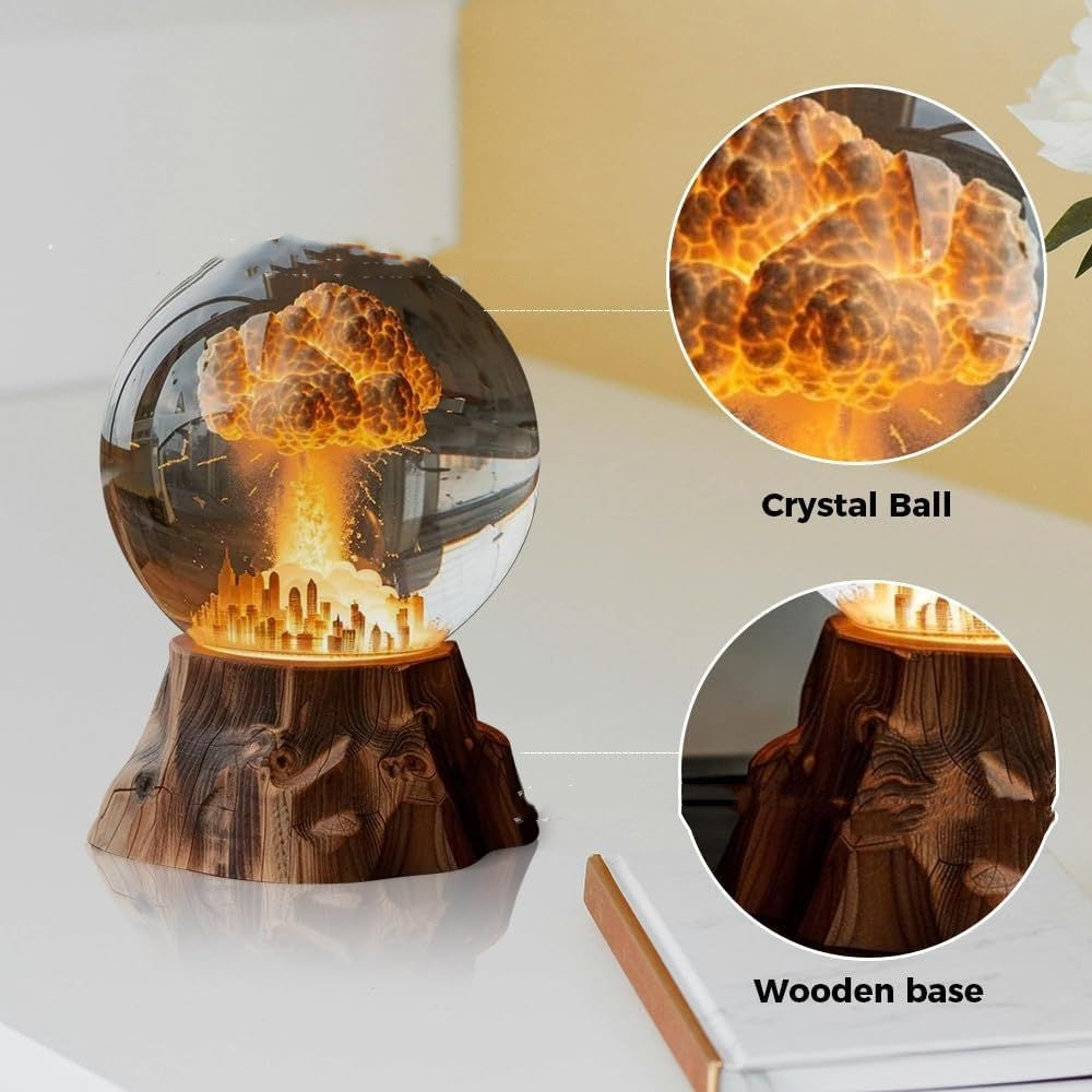 3D Mushroom Cloud Explosion Lamp – Unique Atomic Bomb LED Night Light