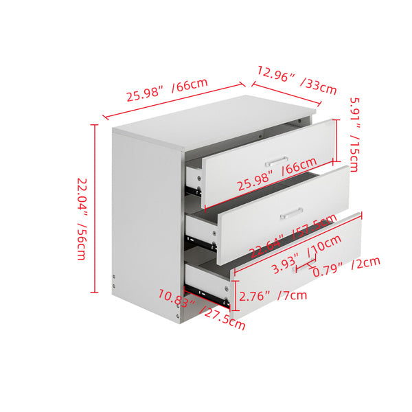 3-Drawer Bedside Table – Modern Bedroom Storage