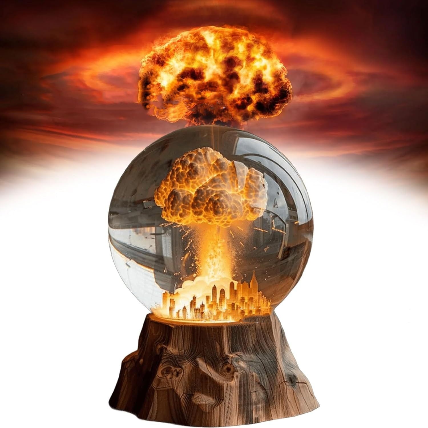 3D Mushroom Cloud Explosion Lamp – Unique Atomic Bomb LED Night Light